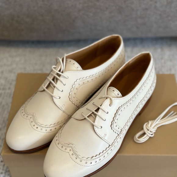 Sezane Derbies Paul - Ecru Lisse - Picture 4 of 7